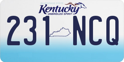 KY license plate 231NCQ
