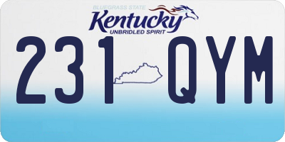 KY license plate 231QYM
