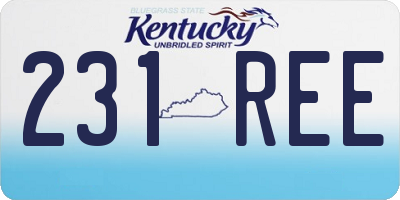 KY license plate 231REE