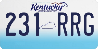 KY license plate 231RRG