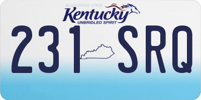KY license plate 231SRQ