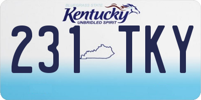 KY license plate 231TKY