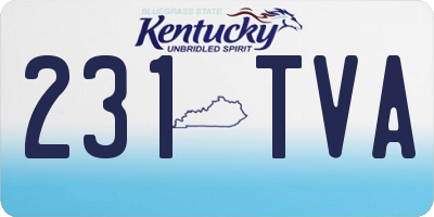 KY license plate 231TVA