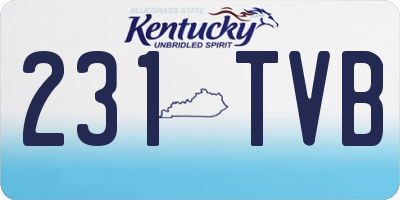 KY license plate 231TVB