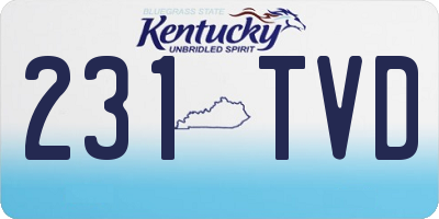 KY license plate 231TVD