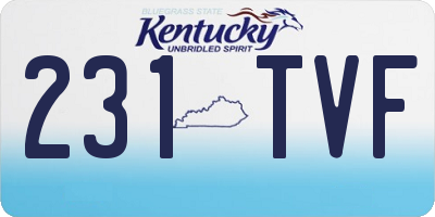 KY license plate 231TVF