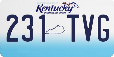 KY license plate 231TVG