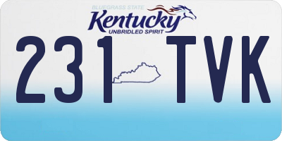 KY license plate 231TVK