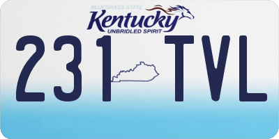 KY license plate 231TVL