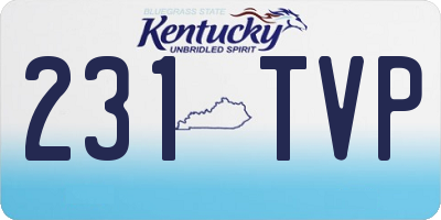 KY license plate 231TVP
