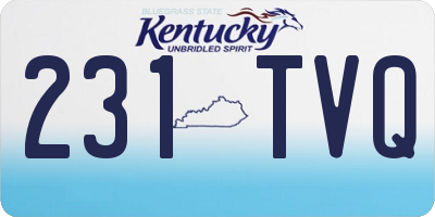 KY license plate 231TVQ
