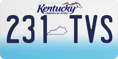KY license plate 231TVS
