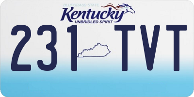 KY license plate 231TVT