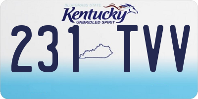 KY license plate 231TVV