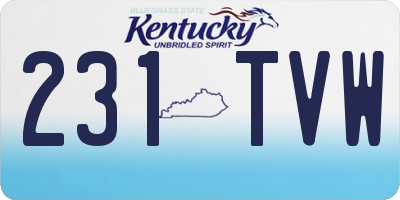 KY license plate 231TVW