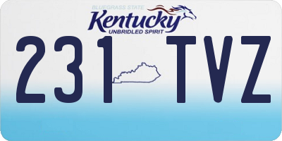 KY license plate 231TVZ