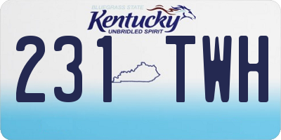 KY license plate 231TWH