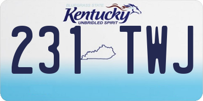 KY license plate 231TWJ