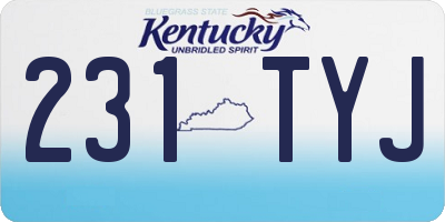 KY license plate 231TYJ