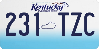 KY license plate 231TZC