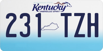 KY license plate 231TZH