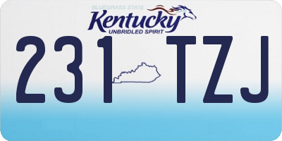 KY license plate 231TZJ