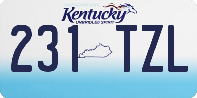 KY license plate 231TZL