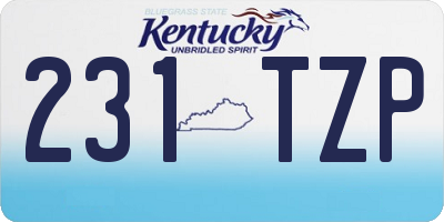 KY license plate 231TZP