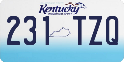 KY license plate 231TZQ