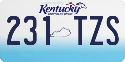 KY license plate 231TZS