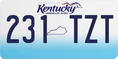 KY license plate 231TZT