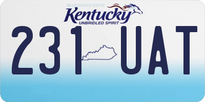 KY license plate 231UAT