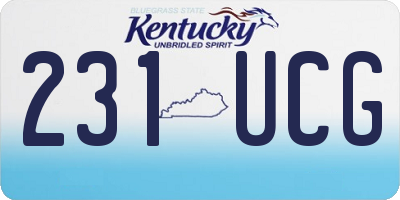 KY license plate 231UCG