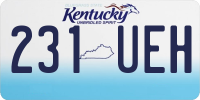 KY license plate 231UEH