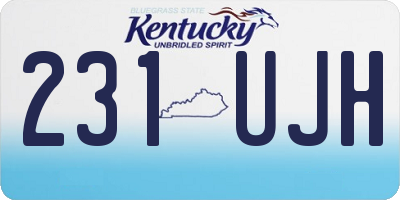 KY license plate 231UJH