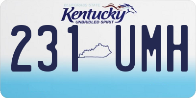 KY license plate 231UMH