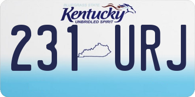 KY license plate 231URJ