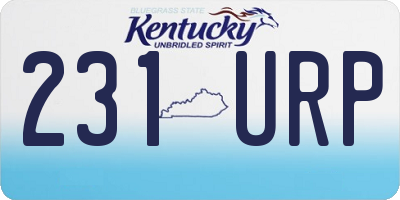 KY license plate 231URP