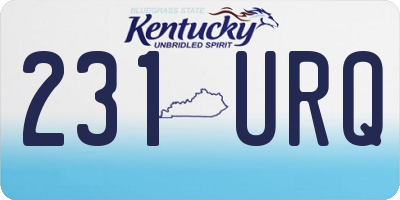 KY license plate 231URQ