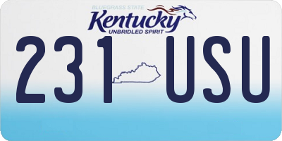 KY license plate 231USU