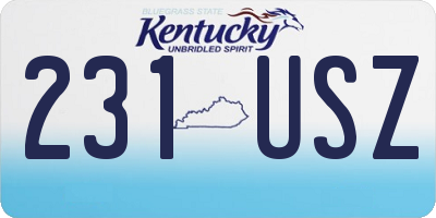 KY license plate 231USZ