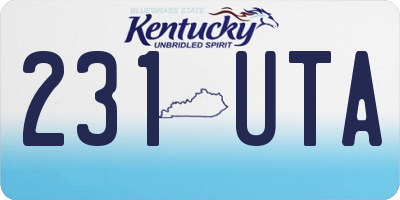 KY license plate 231UTA