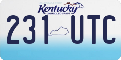 KY license plate 231UTC