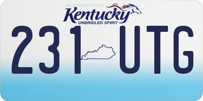 KY license plate 231UTG