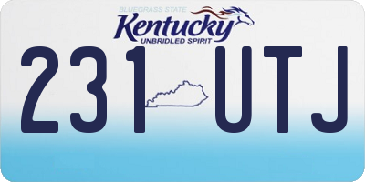 KY license plate 231UTJ