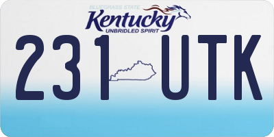 KY license plate 231UTK