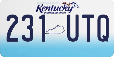 KY license plate 231UTQ
