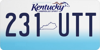 KY license plate 231UTT