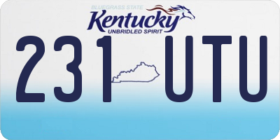 KY license plate 231UTU