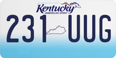 KY license plate 231UUG